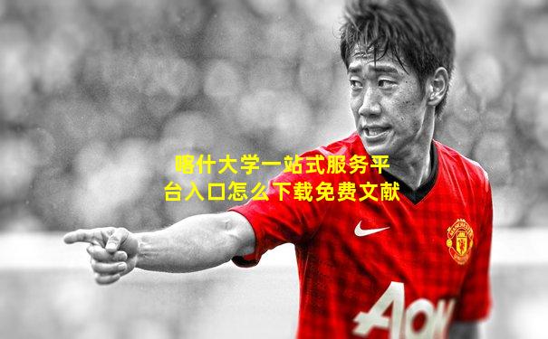 喀什大学一站式服务平台入口怎么下载免费文献