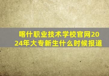 喀什职业技术学校官网2024年大专新生什么时候报道