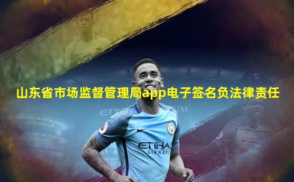 山东省市场监督管理局app电子签名负法律责任