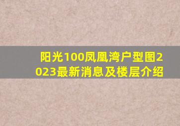 阳光100凤凰湾户型图2023最新消息及楼层介绍