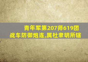 青年军第207师619团战车防御炮连,属杜聿明所辖